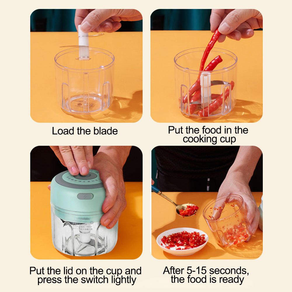 Effortless USB Mini Food Chopper: Crush, Grind, and Chop with Ease