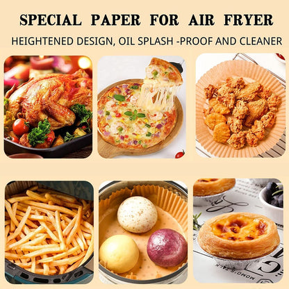 Round Square Airfryer Baking Paper Air Fryer Inserts 100 200Pcs Disposable
